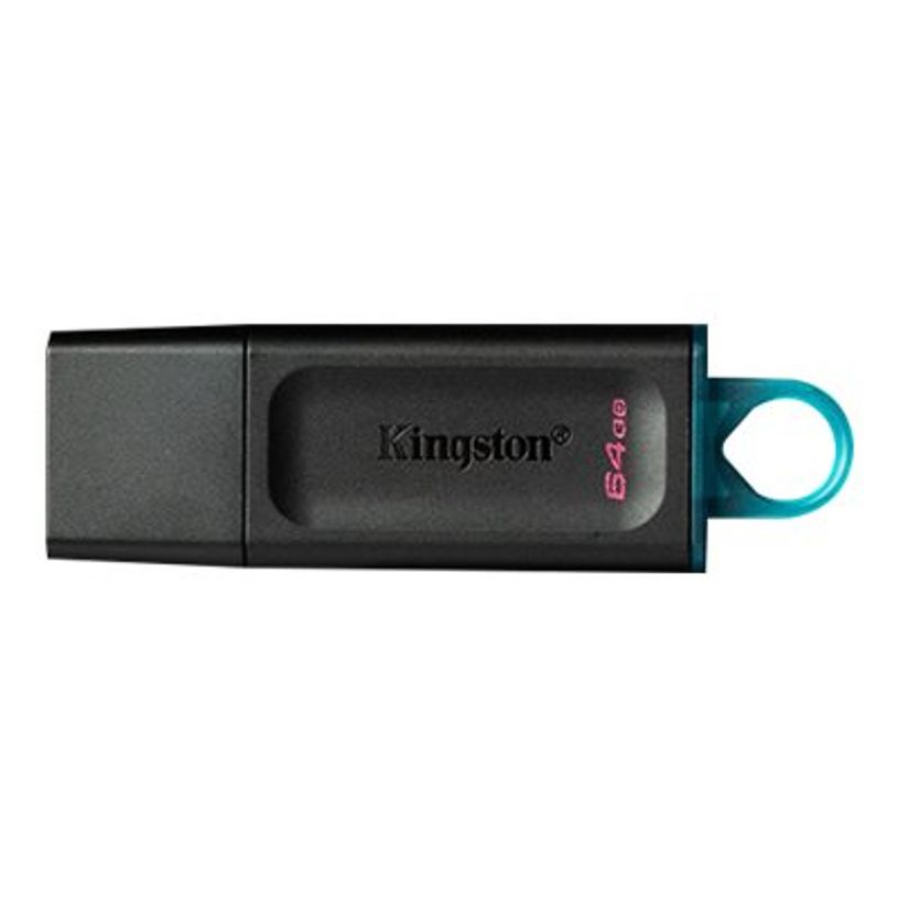 740617309829-Kingston DataTraveler Exode - Clé USB - 64 Go - USB 3.2 Gen 1 - noir et bleu sarcelle-P_405113889_6-4