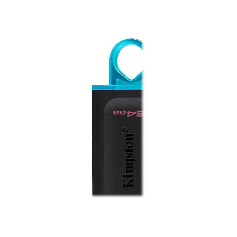 740617309829-Kingston DataTraveler Exode - Clé USB - 64 Go - USB 3.2 Gen 1 - noir et bleu sarcelle-P_405113889_8-6