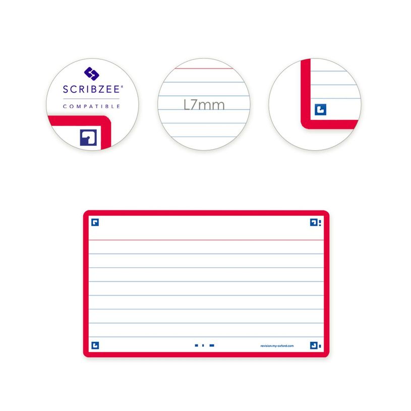 3020120170183-Oxford FLASH 2.0 - Pack de 32 cartes - A7 - ligné - rouge-P_405113939_4-2