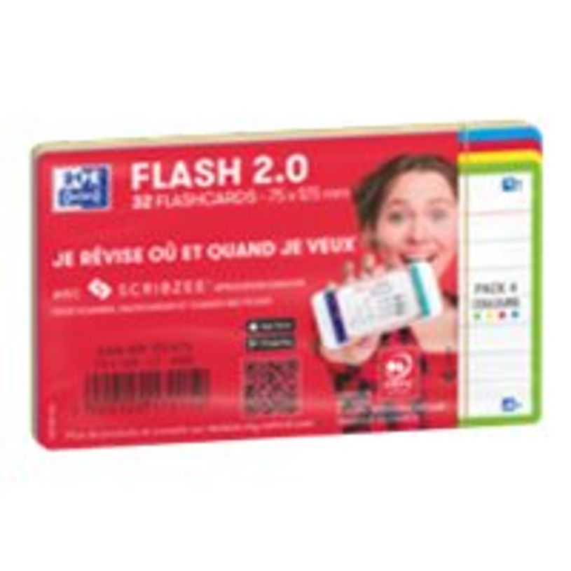 3020120170152-Oxford FLASH 2.0 Starter Pack - Pack de 32 cartes - A7 - ligné - couleurs assorties-P_405113942_1-7