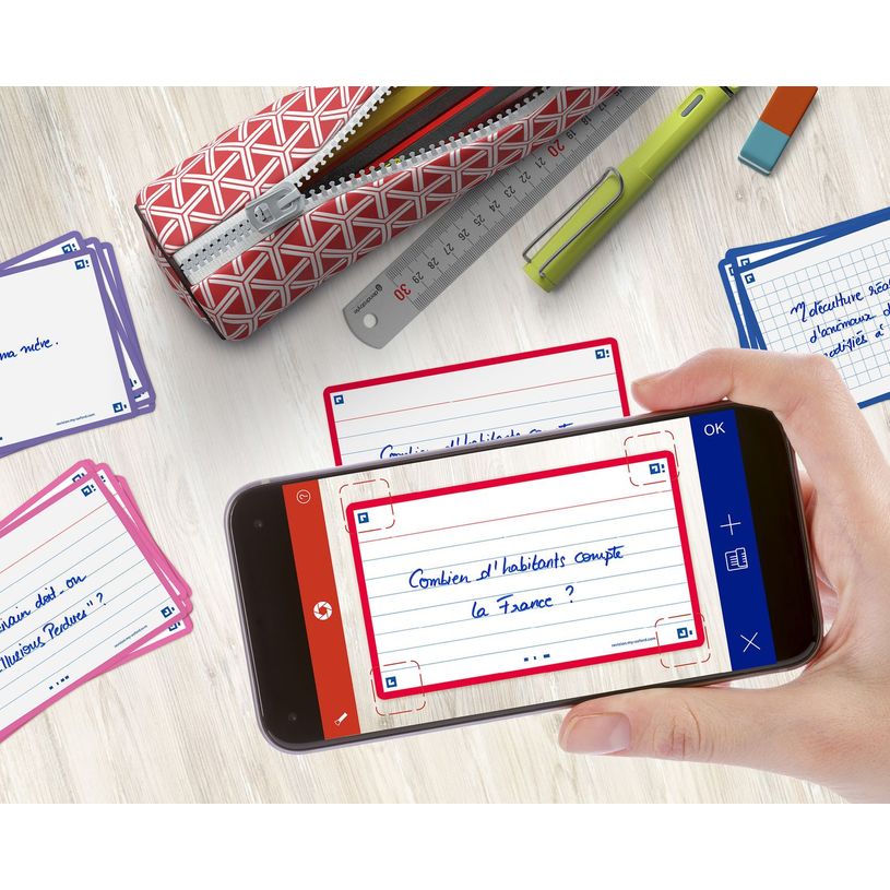 3020120182124-Oxford FLASH 2.0 - Pack de 32 cartes - A7 - ligné - 4 couleurs disponibles selon stock du-P_405113943_4-2