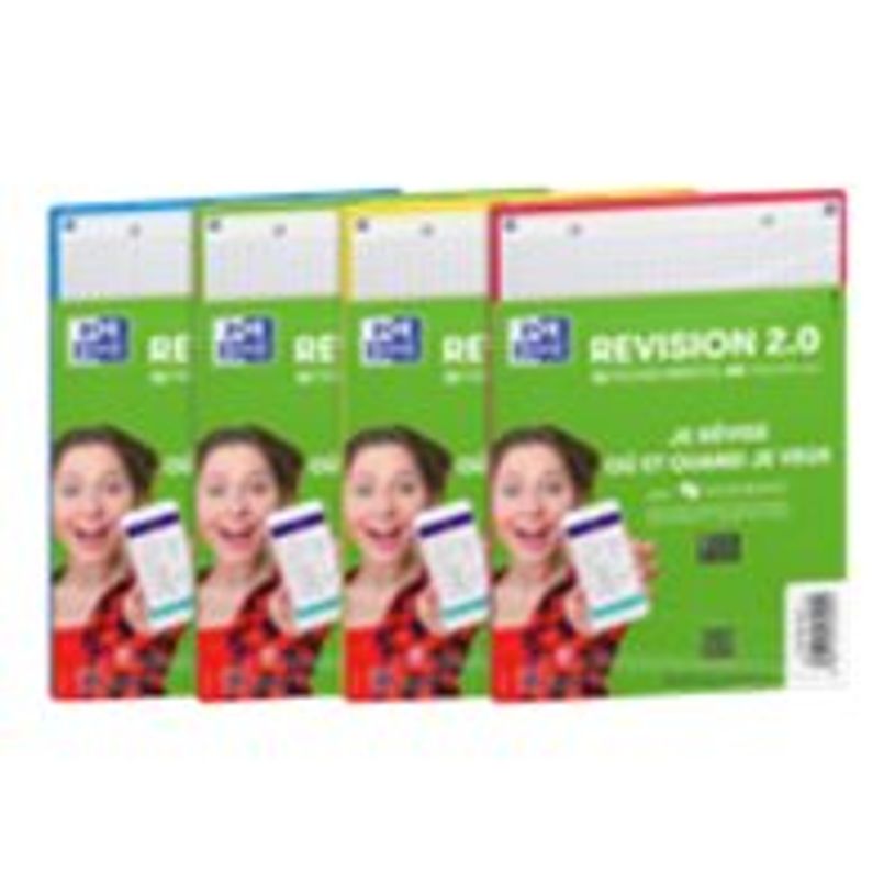 3020120182094-Oxford REVISION 2.0 - Pack de 32 Fiches Bristol Scribzee - A5 - petits carreaux - perforé-P_405113957_1-2