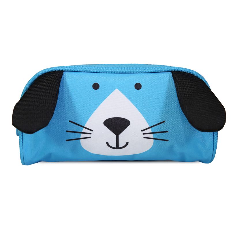 3666311004600-Trousse rectangulaire Kids Chien - 1 compartiment - bleu - Bagtrotter-P_405113986_1-0