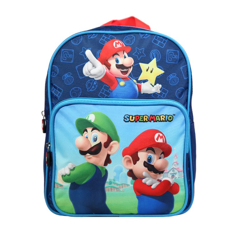 3666311005461-Sac à dos maternelle Super Mario - 1 compartiment - bleu - Bagtrotter-P_405113995_1-0