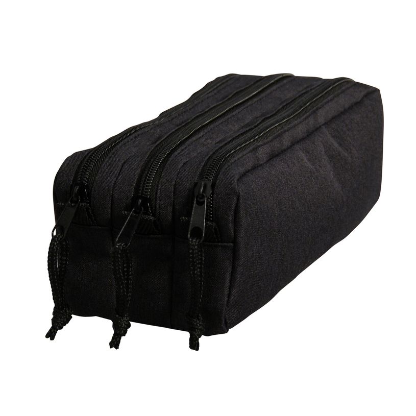 3173748244481-Trousse SCHOOL Maxi 3 compartiments coloris noir--1