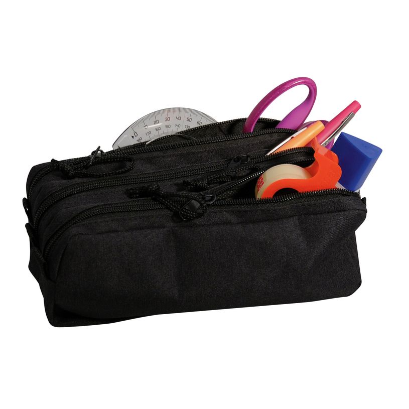 3173748244481-Trousse SCHOOL Maxi 3 compartiments coloris noir--2