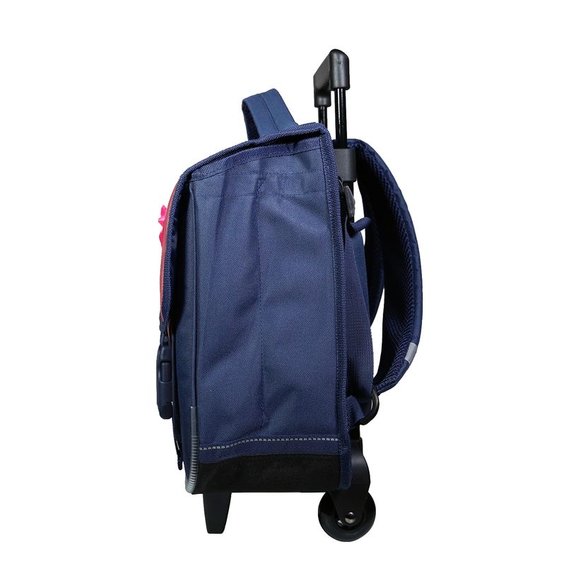 3666311001937-Cartable à roulettes Lililou 38 cm - 2 compartiments - rose - Bagtrotter-P_405114015_2-1