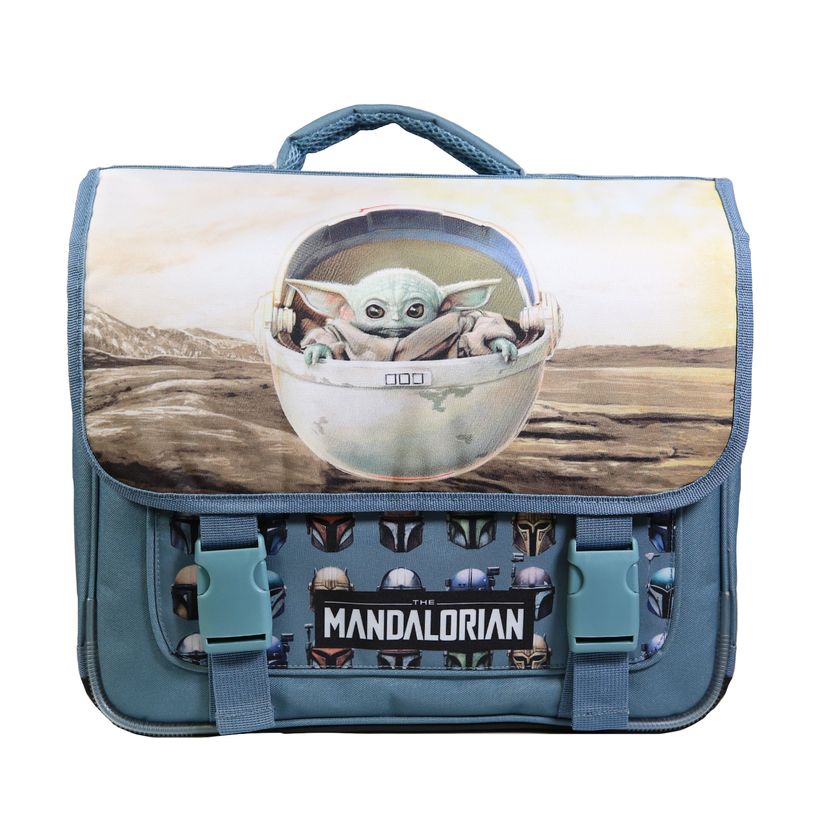 3666311002651-Cartable Star Wars / The Mandalorian 38 cm - 2 compartiments - bleu - Bagtrotter-P_405114022_1-0