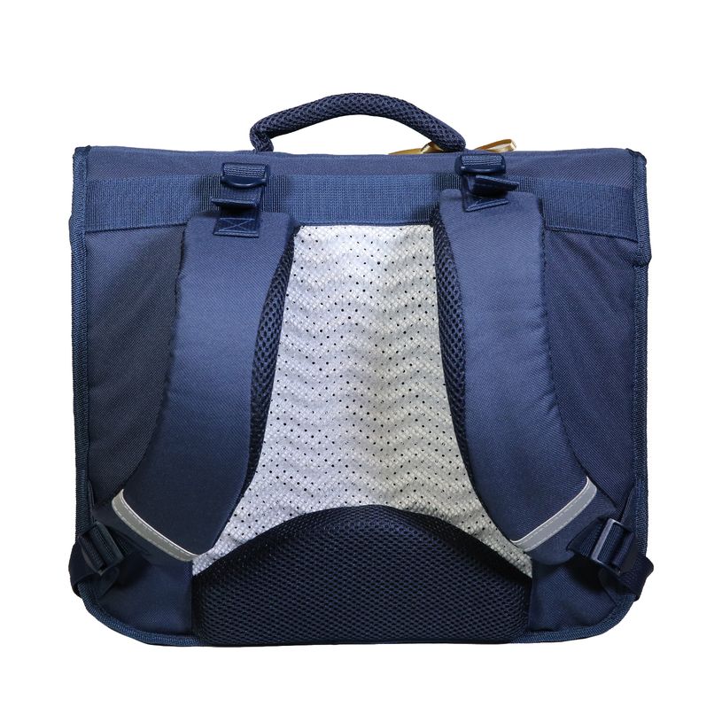 3666311001739-Cartable Cybel 38 cm - 2 compartiments - bleu marine et doré - Bagtrotter-P_405114034_3-2