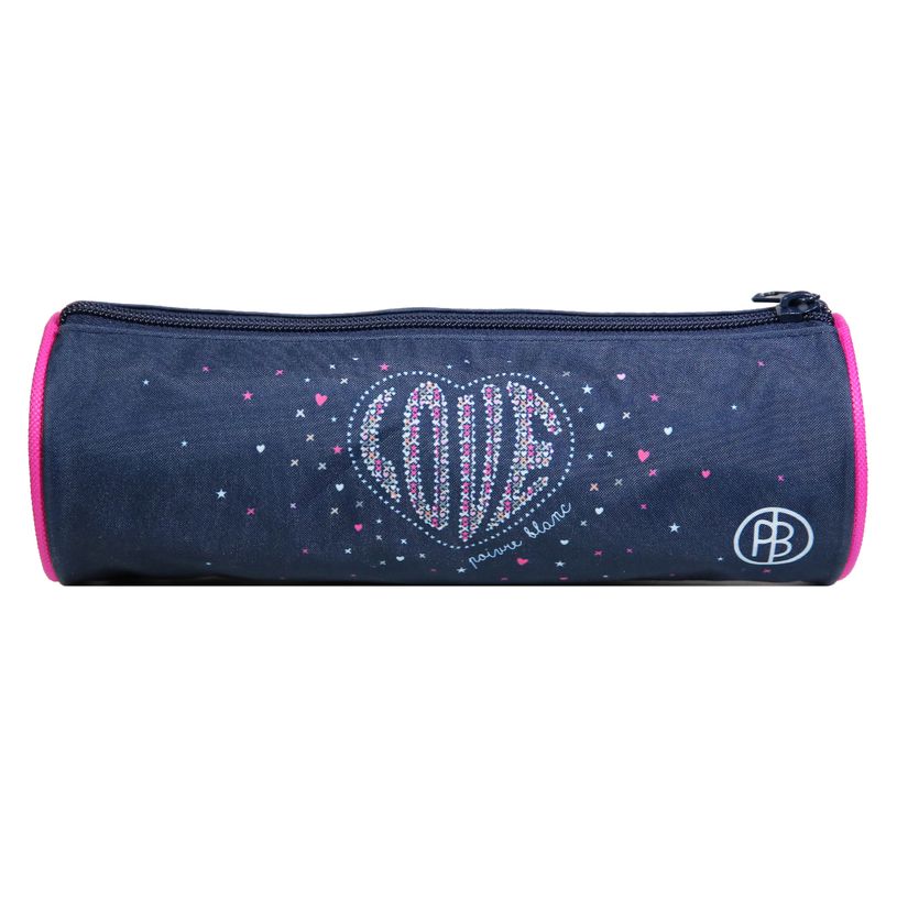 3666311001395-Trousse ronde Poivre Blanc - 1 compartiment - bleu - Bagtrotter-P_405114039_3-2