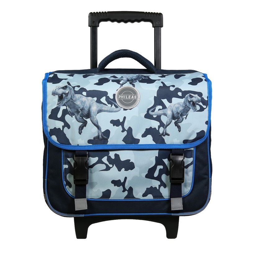 3666311007502-Cartable à roulettes Phileas 38 cm - 2 compartiments - dino - Bagtrotter-P_405114058_1-0