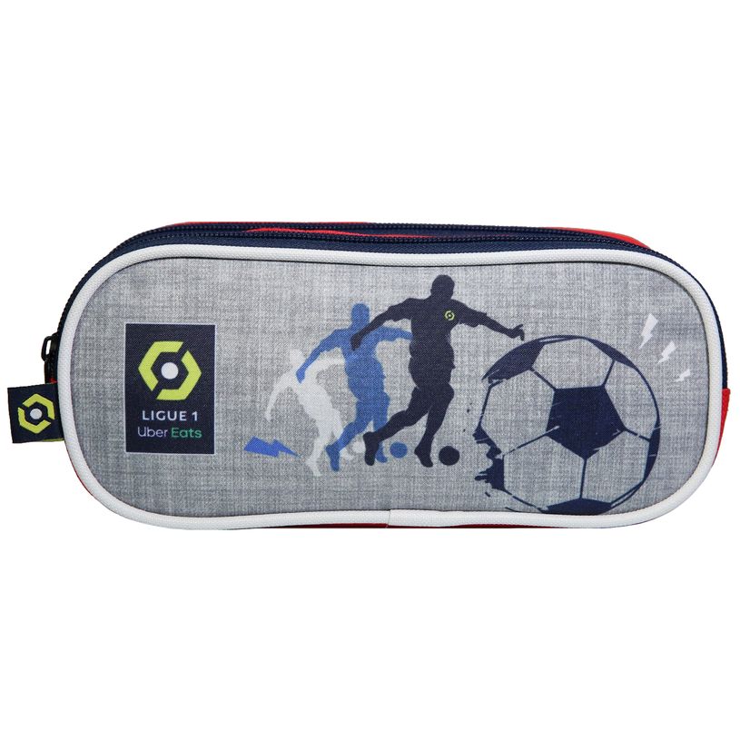 3666311006659-Trousse rectangulaire Ligue 1 - 2 compartiments - gris - Bagtrotter-P_405114085_1-0