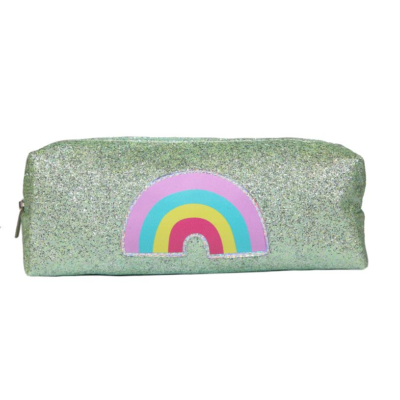 3666311000541-Trousse rectangulaire Arc-en-ciel - 1 compartiment - vert - Bagtrotter-P_405114140_1-0