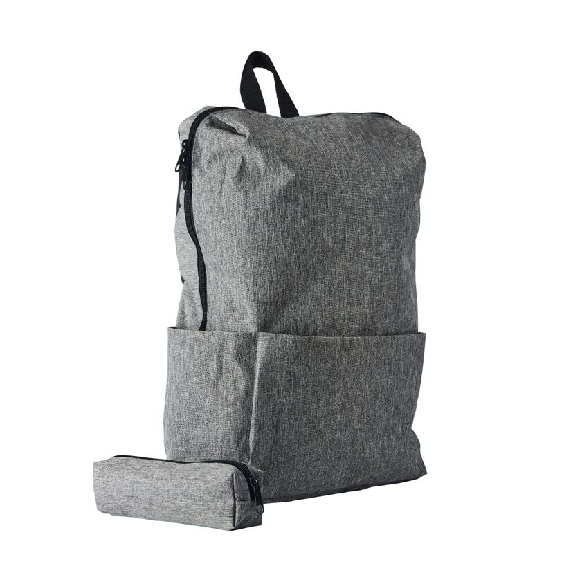 5413082230985-Sac à dos et trousse recyclé - 1 compartiment - gris - Brepols-P_405114160_1-0
