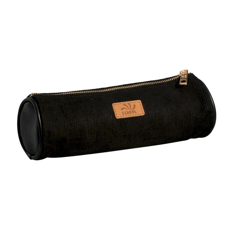 3173748246225-Trousse Velvet ronde velours - 1 compartiment - noir - Carpentras-P_405114192_1-0