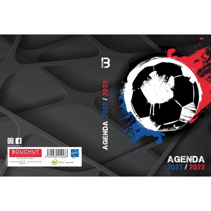 3592930019483-Agenda sport Foot - 1 jour par page - 12,5 x 17,5 cm - Bouchut-P_405114204_3-2