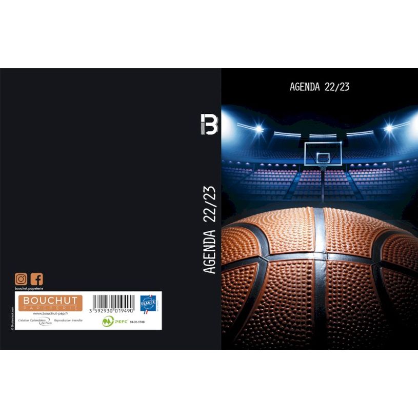 3592930019490-Agenda sport Basket - 1 jour par page - 12,5 x 17,5 cm - Bouchut-P_405114205_3-2