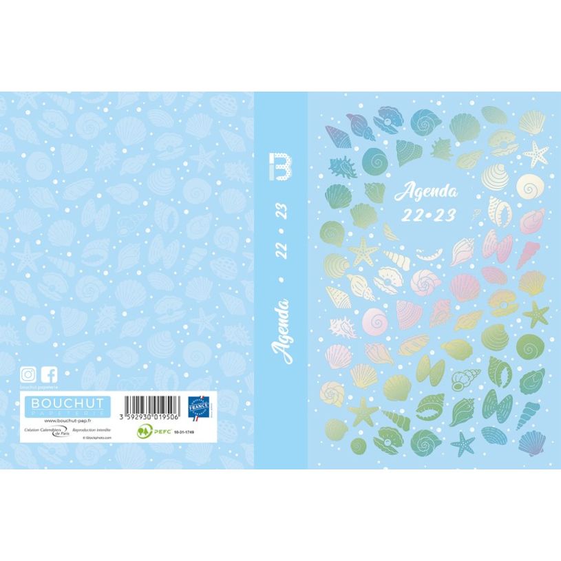 3592930019506-Agenda Girly Coquillage - 1 jour par page - 12,5 x 17,5 cm - Bouchut-P_405114208_3-2