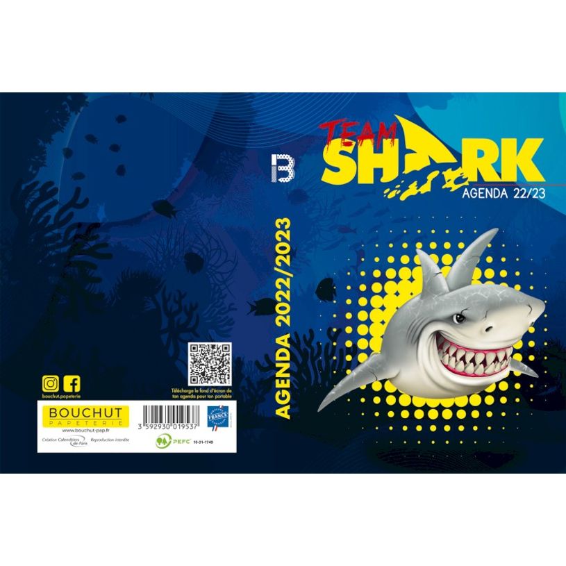 3592930019537-Agenda Shark bleu - 1 jour par page - 12,5 x 17,5 cm - Bouchut-P_405114210_6-1