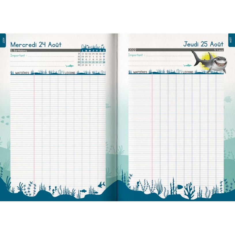 3592930019551-Agenda Shark vert - 1 jour par page - 12,5 x 17,5 cm - Bouchut-P_405114212_7-6