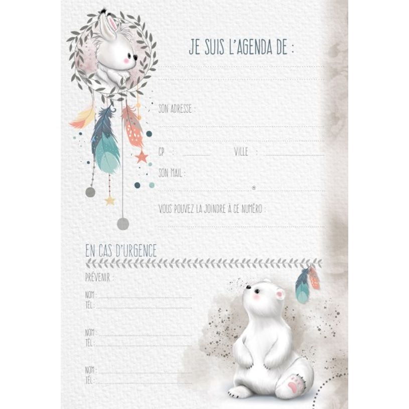 3592930019568-Agenda Snow friends Ours - 1 jour par page - 12,5 x 17,5 cm - Bouchut-P_405114213_7-6