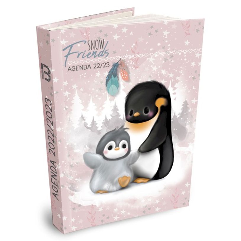3592930019575-Agenda Snow friends Pingouin - 1 jour par page - 12,5 x 17,5 cm - Bouchut-P_405114214_1-0