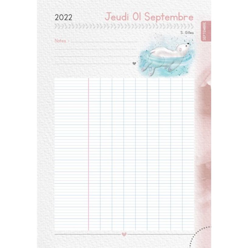 3592930019575-Agenda Snow friends Pingouin - 1 jour par page - 12,5 x 17,5 cm - Bouchut-P_405114214_15-14