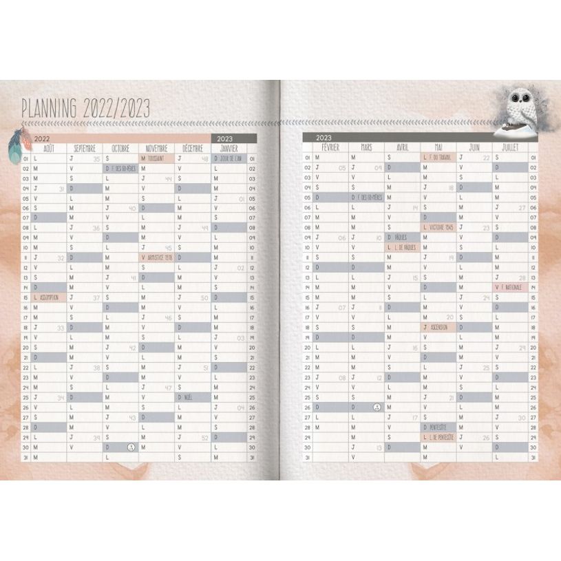 3592930019575-Agenda Snow friends Pingouin - 1 jour par page - 12,5 x 17,5 cm - Bouchut-P_405114214_6-5