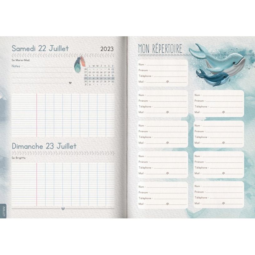 3592930019582-Agenda Snow friends Baleine - 1 jour par page - 12,5 x 17,5 cm - Bouchut-P_405114215_12-11