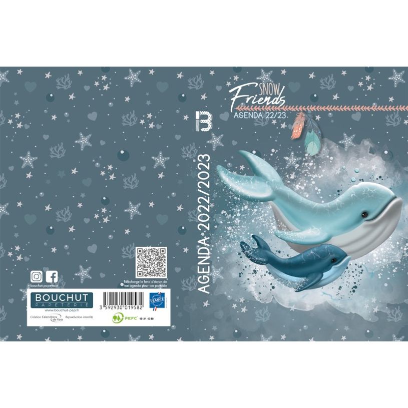 3592930019582-Agenda Snow friends Baleine - 1 jour par page - 12,5 x 17,5 cm - Bouchut-P_405114215_2-1