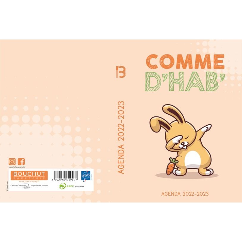 3592930019407-Agenda Fun Lapin - 1 jour par page - 12,5 x 17,5 cm - Bouchut-P_405114218_3-2