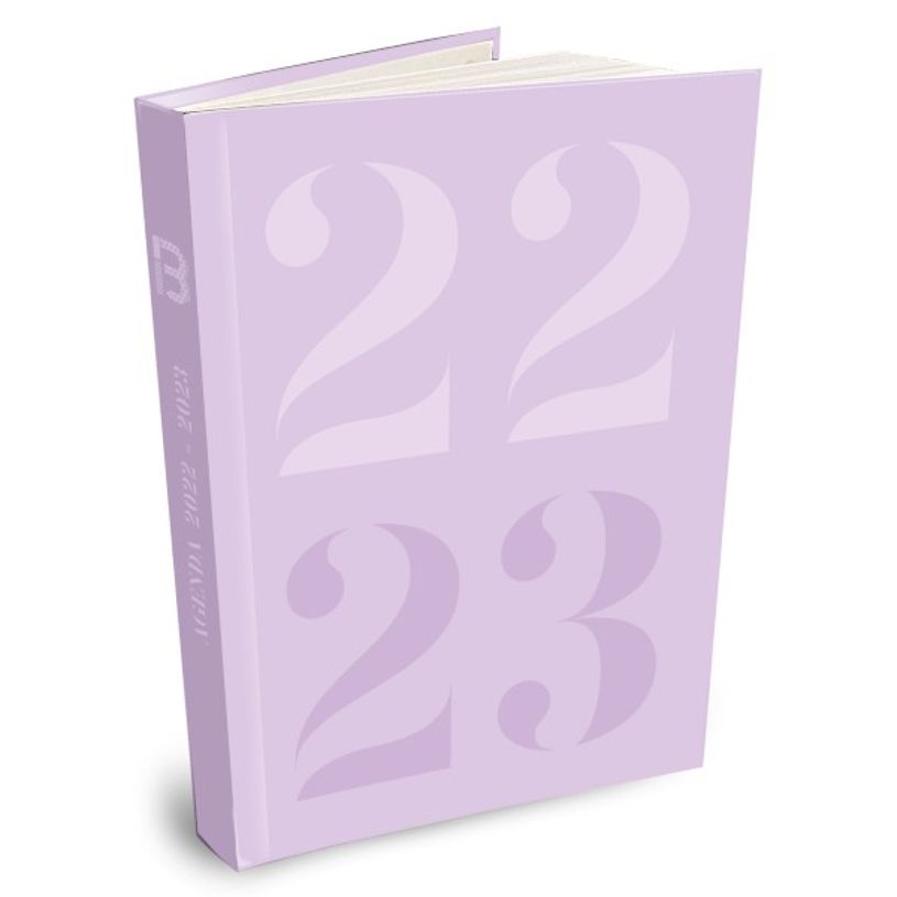 3592930019445-Agenda Monochrome Lilas - 1 jour par page - 12,5 x 17,5 cm - Bouchut-P_405114220_1-0