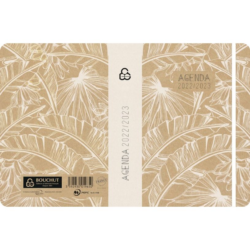 3592930019650-Agenda broché Natural Kraft blanc - 1 jour par page - 12,5 x 17,5 cm - Bouchut-P_405114229_2-1