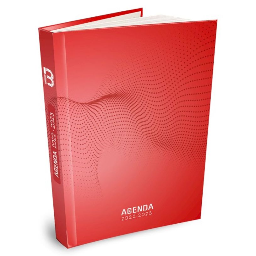 3592930019421-Agenda Techno rouge - 1 jour par page - 12,5 x 17,5 cm - Bouchut-P_405114231_1-0