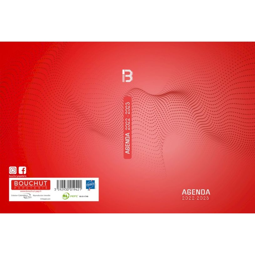 3592930019421-Agenda Techno rouge - 1 jour par page - 12,5 x 17,5 cm - Bouchut-P_405114231_3-2