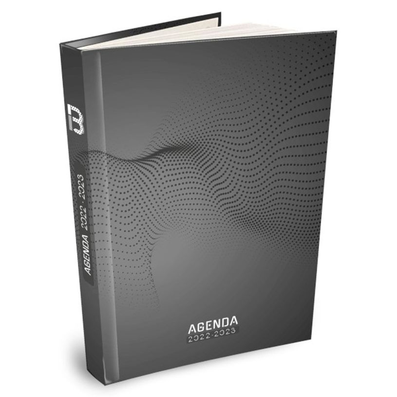 3592930019438-Agenda Techno - 1 jour par page - 12,5 x 17,5 cm - gris - Bouchut-P_405114232_4-0