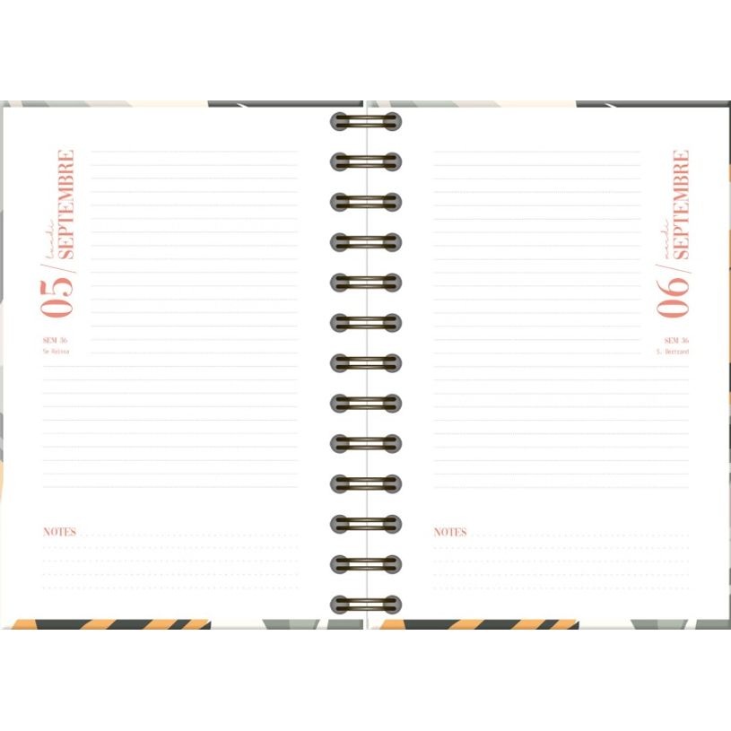 3592930019612-Agenda à spirale Floral rose - 1 jour par page - Bouchut-P_405114236_9-4