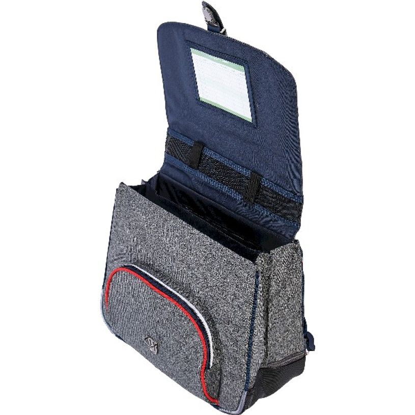 3662498045238-Cartable Tann's Sam - 38 cm - 2 compartiments - gris-P_405114284_3-2