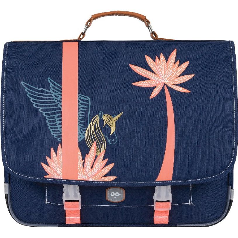 3662498003498-Cartable Ooban's Unicorn - 38 cm - 2 compartiments - bleu marine - Oberthur-P_405114293_2-1
