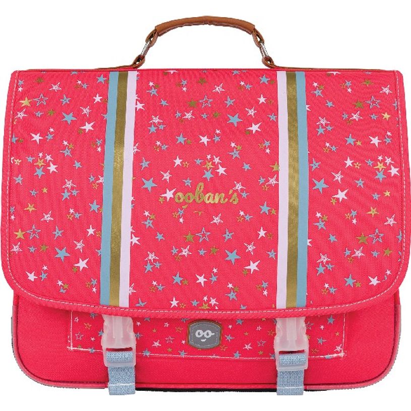 3662498003528-Cartable Ooban's Stars - 35 cm - 2 compartiments - corail - Oberthur-P_405114297_2-1