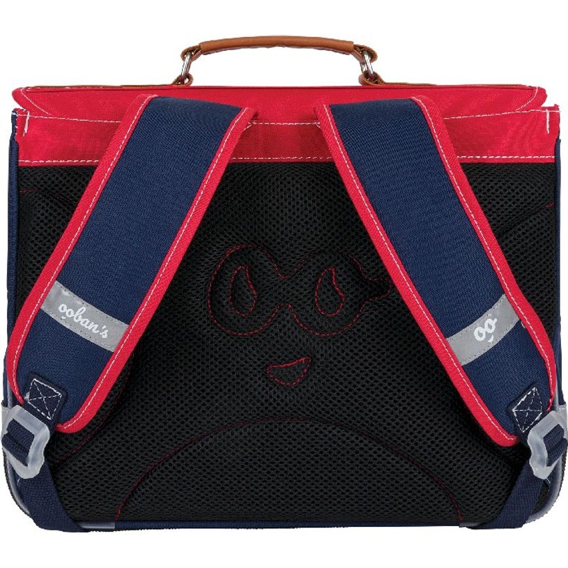 3662498003627-Cartable Ooban's Aviation - 35 cm - 2 compartiments - rouge et bleu marine - Oberthur-P_405114306_4-3
