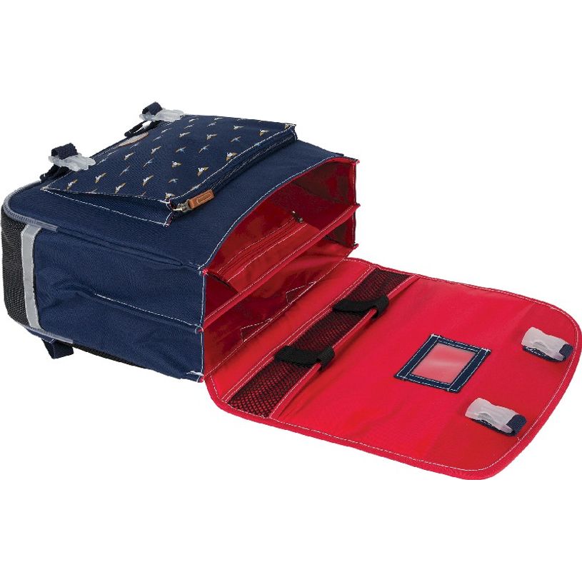 3662498003641-Cartable Ooban's Aviation - 41 cm - 2 compartiments - rouge et bleu marine - Oberthur-P_405114308_5-4