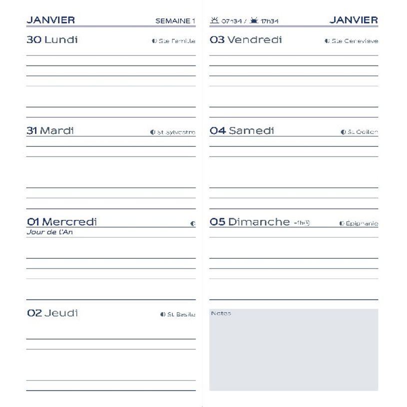 3147280232756-Agenda Lecas Spazio - 1 semaine sur 2 pages - 9 x 17 cm - 2 modèles disponibles - Hamelin-P_405114338_5-4