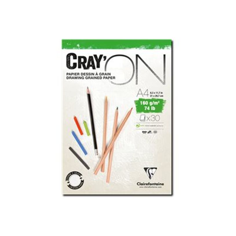 3329689750271-Clairefontaine Cray'On - Bloc papier à dessin - A4 - 30 feuilles-P_405114366_1-0