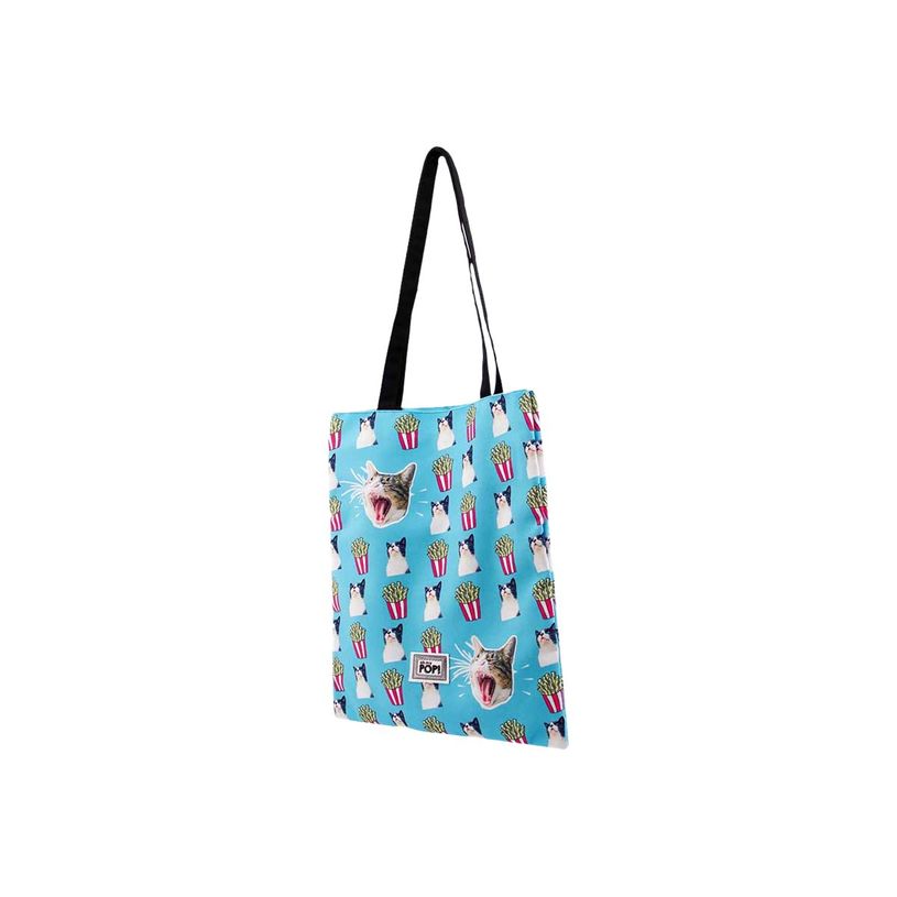 8445118025095-Oh My Pop! Angry Cat - Sac shopping - turquoise - Karactermania-P_405114384_2-1