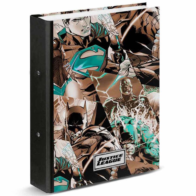 8445118024203-Classeur à anneaux Justice League - A4 - gris-P_405114404_1-0