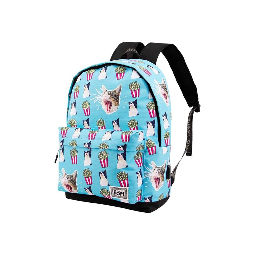 8445118024999-Oh My Pop! Angry Cat - Sac à dos turquoise - 1 compartiment - 45 cm - Karactermania-P_405114471_1-0
