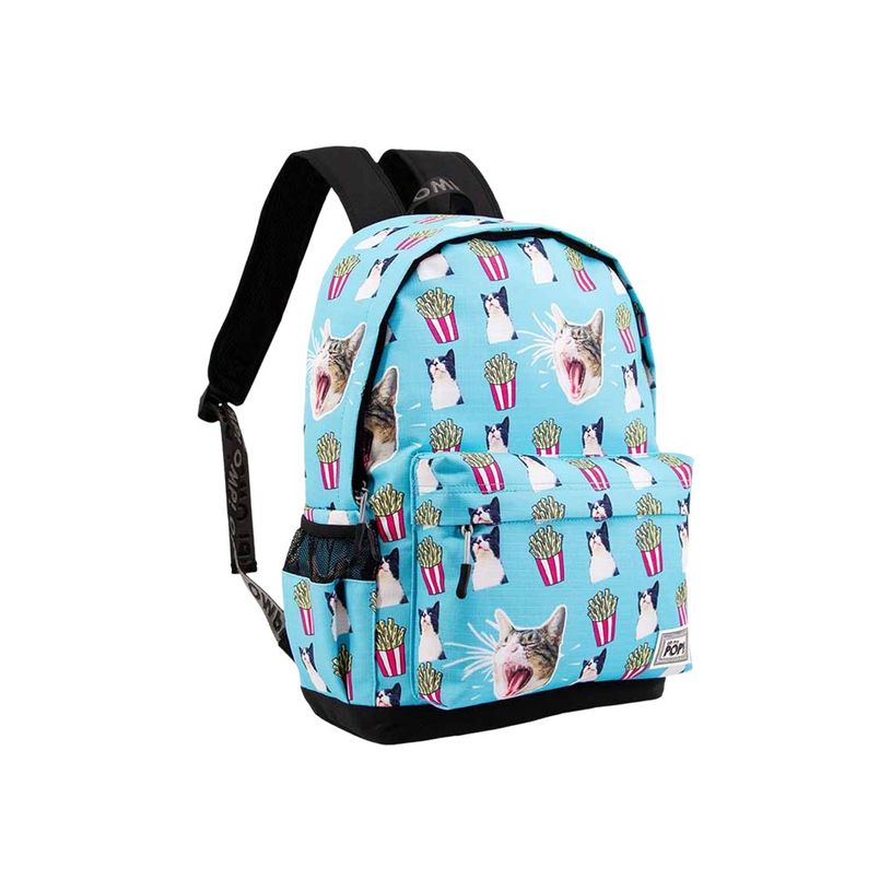 8445118024999-Oh My Pop! Angry Cat - Sac à dos turquoise - 1 compartiment - 45 cm - Karactermania-P_405114471_2-1