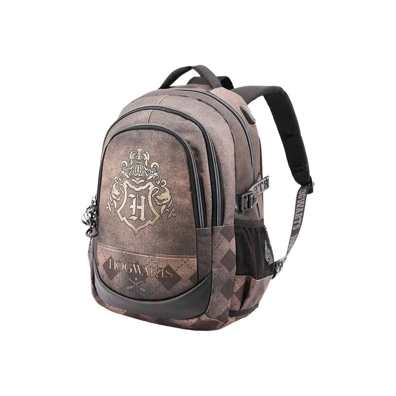 8445118022179-Harry Potter - Sac à dos brun/or - 3 compartiments - 44 cm - Karactermania-P_405114500_1-0