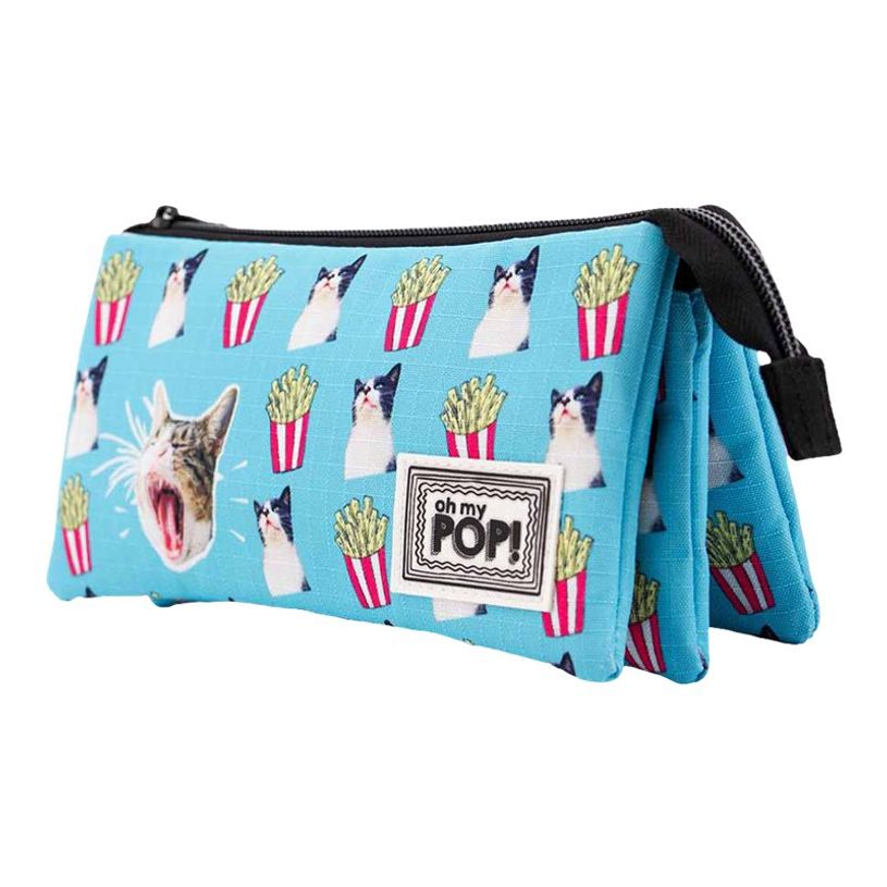 8445118025040-Oh My Pop! Angry Cat - Trousse 3 compartiments - turquoise - Karactermania-P_405114529_2-1
